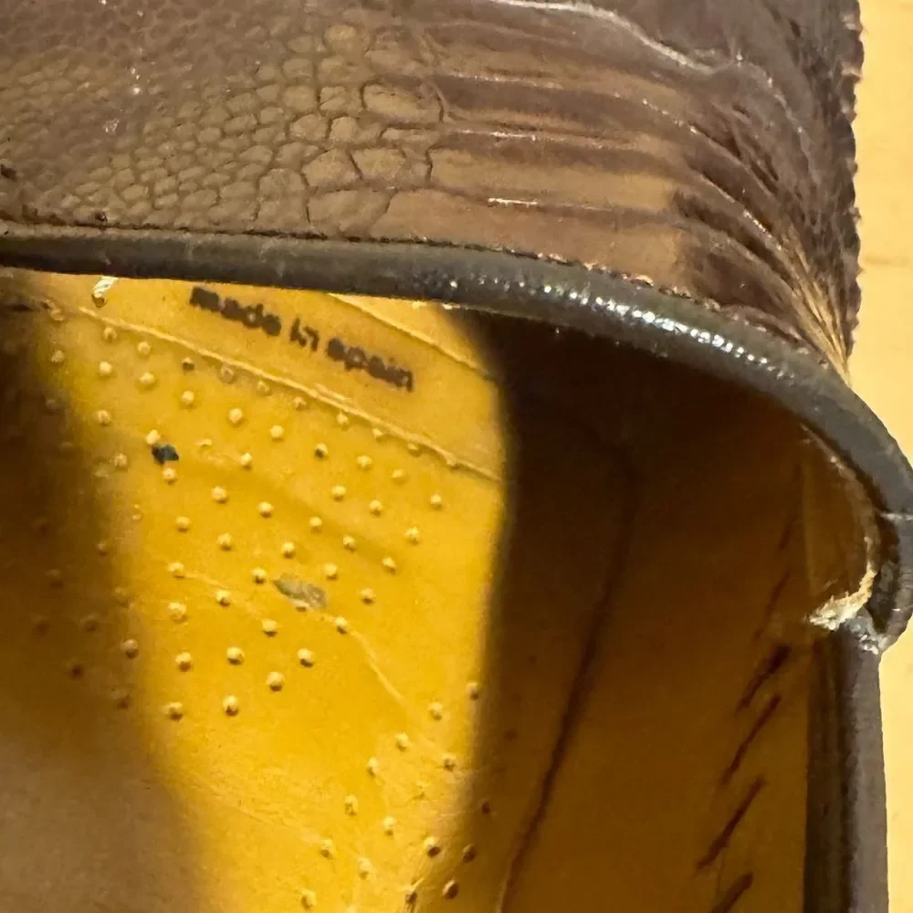 Sandro Moscoloni Genuine Ostrich Loafers Men’s sz 9